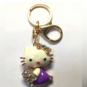 Hello kitty keychain made of Crystals.NWT